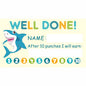 50Pcs Cartoon Kids Reward Incentive Punch Cards For Teacher