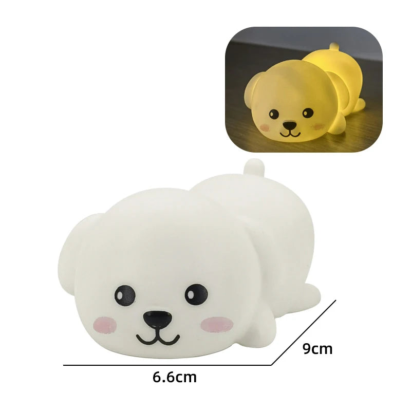 Cute Mini Panda Night Light LED Sleeping Animals Lamp Capybara Rabbit Lamp for Home Desktop Orname nParty Favors Gift