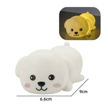 Cute Mini Panda Night Light LED Sleeping Animals Lamp Capybara Rabbit Lamp for Home Desktop Orname nParty Favors Gift