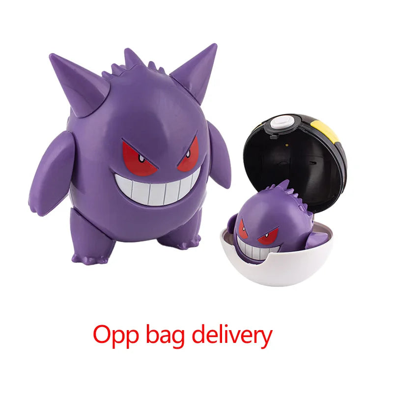 Pokemon Figures Toys Pocket Monsters Ball Model Pikachu Gengar Pokeball Dragonite Snorlax Pokeball poke Action Figures  Toy gift