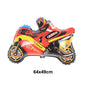 1pc Large Transportation Balloon Racing Balloon Fire Truck Ambulance School Bus Excavator Motorcycle Balloon for Boys Birthday