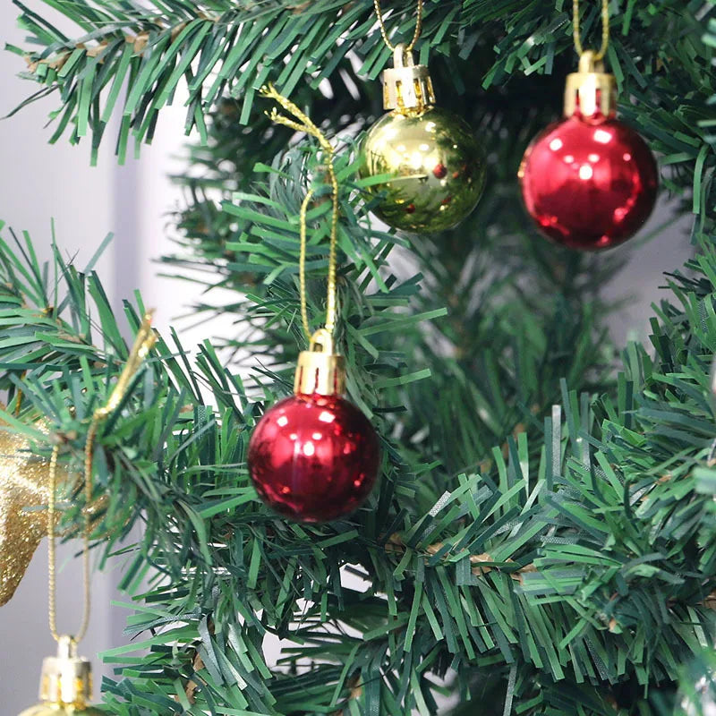(12Pcs/pack)3cm Christmas Decoration Electroplated Ball Christmas Tree Hanging Decorations Home Holiday Party New Year Gift Toys