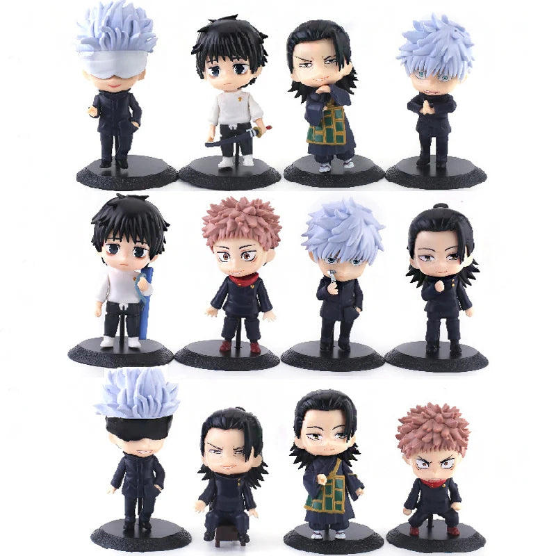 12pcs/set Anime Jujutsu Kaisen Figure Model Toys 10cm