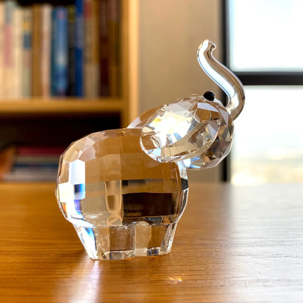 30 Styles Clear Crystal Cute Animal Figurines Glass Sculpture Paperweight Home Decors Table Ornament Xmas Kids Lady Favor Gift