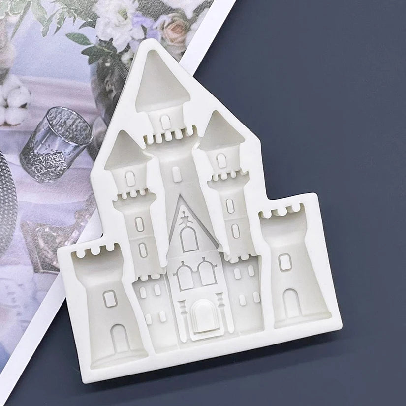 Castle Silicone Sugarcraft Mold Resin Tools Cupcake Baking Mould Fondant Cake Decorating Tools