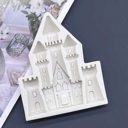 Castle Silicone Sugarcraft Mold Resin Tools Cupcake Baking Mould Fondant Cake Decorating Tools
