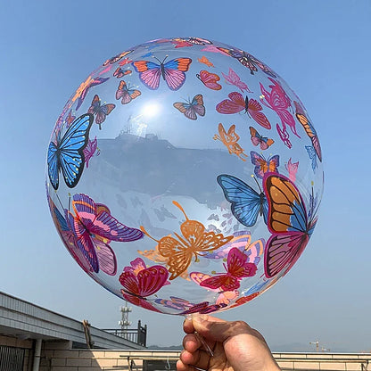 5PCS Butterfly Print Bobo Balloons Balloon Arch Wedding Happy Birthday Party Baby Shower Easter Christmas Ramadan Decoration