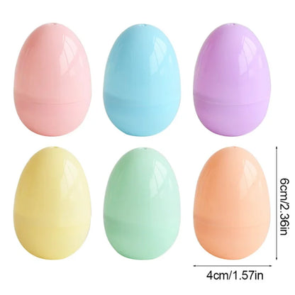 100Pcs Macaron Color Easter Eggs Plastic Fillable Easter Egg Hunt Game Supplies Candy Gift Packing Box Kids Birthday Party Decor