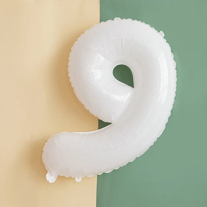40‑Inch Yellow & White Macaron Daisy Number Foil Balloon