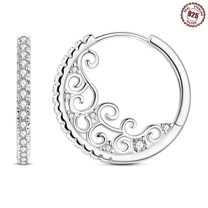 925 Sterling Silver Hoop Earrings Simple Sleeping Cat Earrings For Engagement Wedding Party Birthday Jewelry Gift