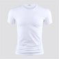Men's Pure Color V Collar Short Sleeved T-Shirt