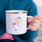 Cartoon Unicorn Enamel Mug – Creative Kids Drinkware for Water, Juice, Milk & Birthday Gifts