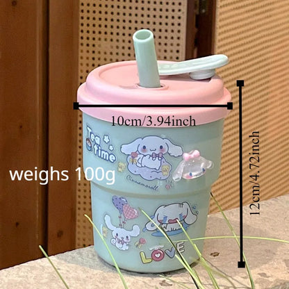 Cute Three-dimensional Sticker Sanrio Kitty Portable Water Cup