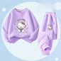 Autumn Baby Girl Clothes Set Children Sanrio Hello Kitty Cartoon Print Sweatshirt and Pants 2 Pieces Suit Kid Long Sleeved Suit