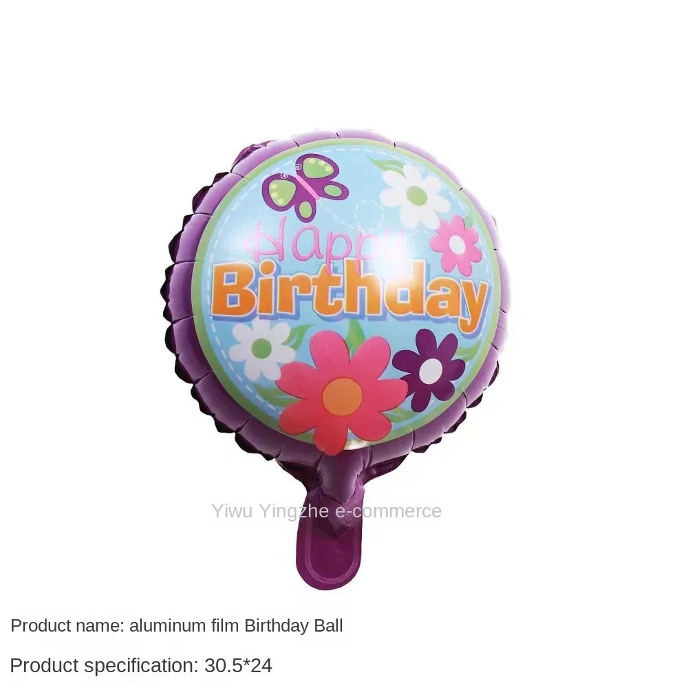New 10 Inch Round Love Shape English Aluminum Film Balloon New Year's Birthday Valentine's Day Party Wedding Room Decoration