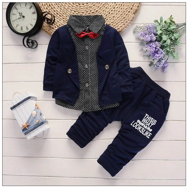 Baby Boys Suit Children Fashion Jacket Pants 2Pcs/Set Toddler