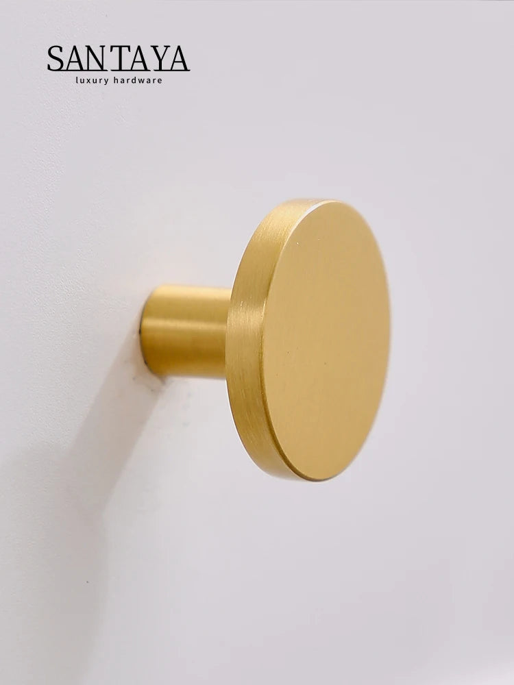 Solid Brass Handles Modern  Kitchen Cabinet Knob Cupboard Door Pulls Drawer Knobs Gold Furniture Handle Hardware