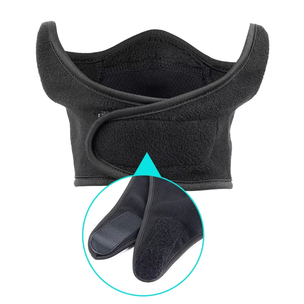 Fleece Thermal Neck Warmer with Ear Cover: Winter Scarf, Mask, and Bandana for Men and Women - Ideal for Skiing, Cycling, Snowboarding, and Hiking