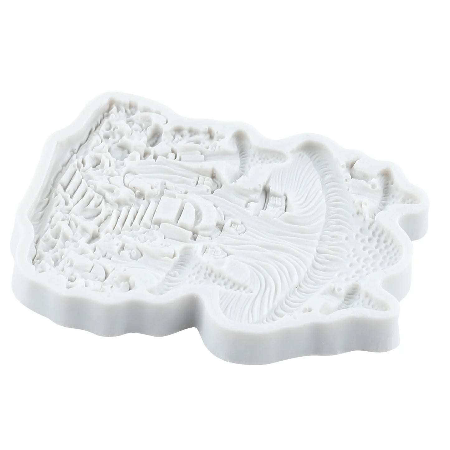 Mushroom Castle Silicone Molds Mushroom Fondant Cake Decorating Tools Cupcake Topper Chocolate Candy Resin Mold