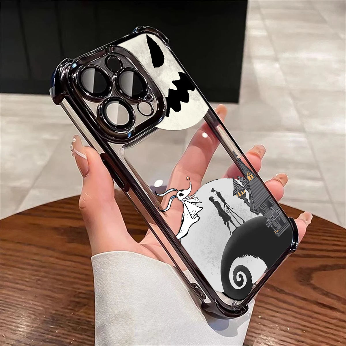 The Nightmare before Christmas Phone Case For iPhone 16 15 14 13 12 11 Pro Max Shockproof Clear Armor Cover