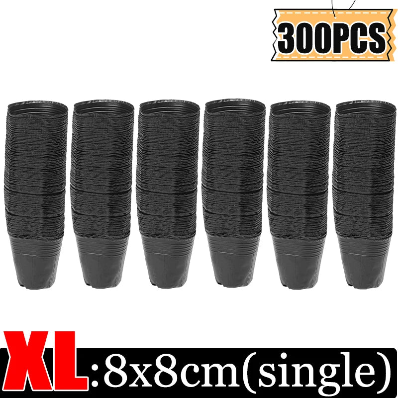 S/M/L/XL Black Seedling Nursery Pots Seed Starting Grow Bag Flower Plant Breathable Container Garden Vegetable Box Cuttings Tool