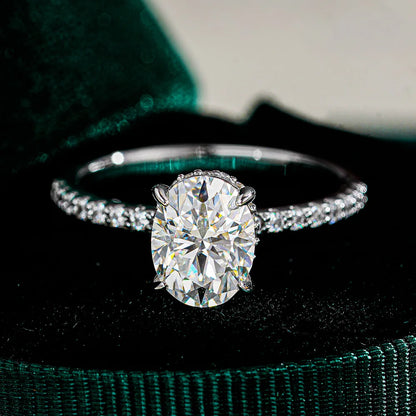 1-3 Carats Oval Radiant Moissanite Rings for Woman 925 Sterling Silver Jewelry Gift Woman's Wedding Moissanite Diamond Ring