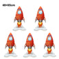 4D Standing Astronaut Spaceman Balloons Rocket Foil Balloons Kids Toys Baby Shower Outer Space Themed Birthday Party Decorations