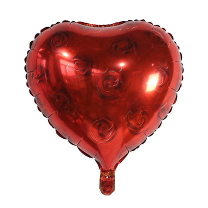50‑Pack 18" Valentine’s Day Heart Foil Balloons – “I Love You” Helium Wedding & Romantic Party Decorations