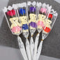 5PCS Artificial Rose Bear Flowers Soap Bouquet Set Lovely Flower Gift for Mother's Day Valentine's Birthday Wedding Home Decor