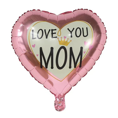 10pcs 18inch spanish mother foil balloon i loveyou have mom balloon heart gift mother's day adult birthday decoration