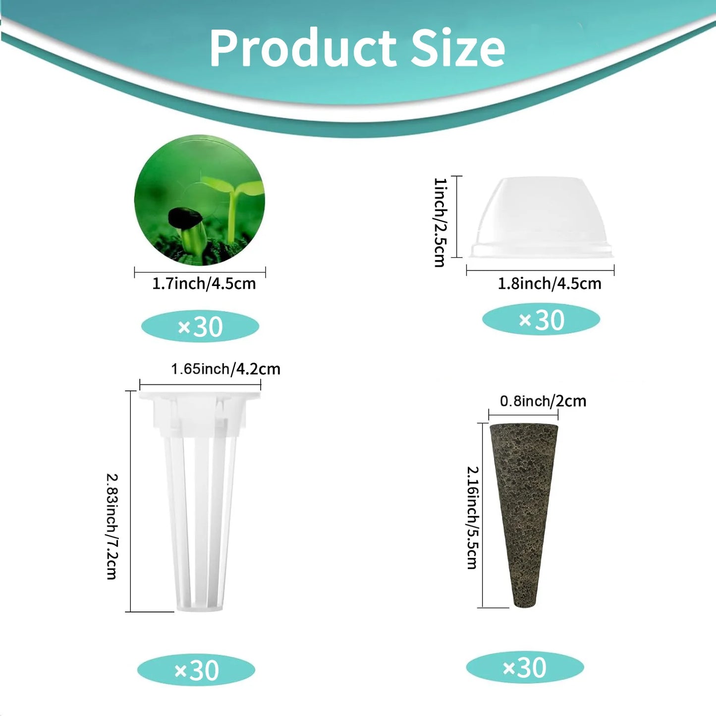 Hydroponic Grow Baskets – Seed Pod Holders Compatible with AeroGarden & Sponge Starter Pods