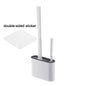 Wall Hanging Toilet Brush with Holder Long Handled Silicone Toilet Brush Soft Bristles