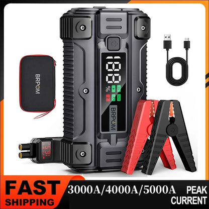 Car Jump Starter 3000A/4000A/5000A Battery Charger Emergency Power Bank Booster for 12V Gasoline and Diesel