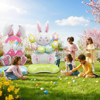 3D Standing Easter Foil Balloon Giant Rabbit Carrot Chick Egg Balloons Easter Party Decoration Kids Gift Air Filled Garden Decor
