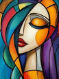 Abstract Couple Portrait 5D Diamond Painting – DIY Rhinestone Diamond Embroidery Art for Home Décor & Gifting