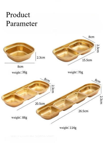Small Sauce Bowl Kitchen Seasoning Dipping Dish Korean Style Stainless Steel 304 Multifunctional Tableware For Barbecue Dinner