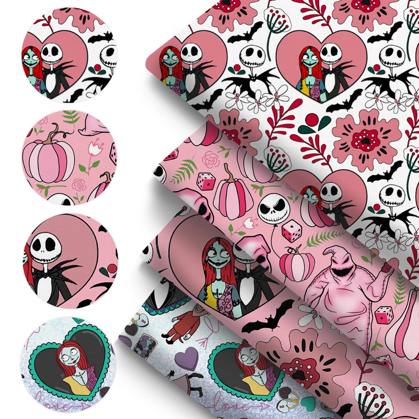Jack Skellington The Nightmare Before Christmas Polyester Cotton Fabric Tissue Sewing Quilting Needlework DIY Cloth 50*145cm