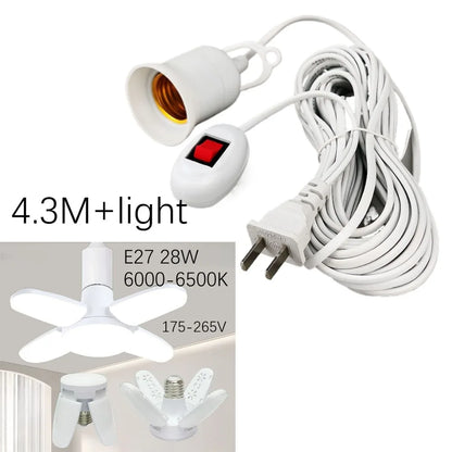 E27 LED Lamp Base with Switch – Universal Screw Socket Adapter for DIY Lighting