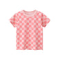 Short Sleeve Children Girl T-shirts Printed 2-8 Years Cotton Toddler Girl Tops Kids Baby Girl Tees Clothes