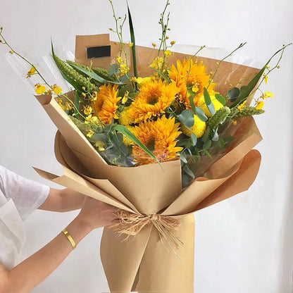 10M Brown Kraft paper eco-friendly packaging paper, Degradable Friendly Paper Packaging Materials Bouquet Gift Box Craft Paper