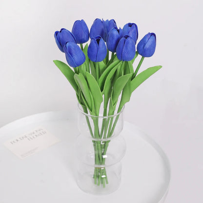 5/10Pcs Artificial Tulip Flowers Bouquets Indoor Home Room Decor Garden Wedding Decoration Party Table Vase Ornament Fake Flower