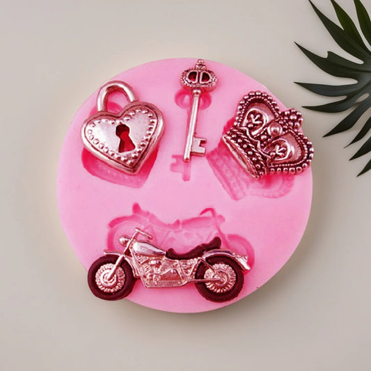 Lock Key Silicone Molds Fondant Chocolate clocks Mold Sugarcraft Clay DIY Baking Tool Cakes Cupcakes Decoration