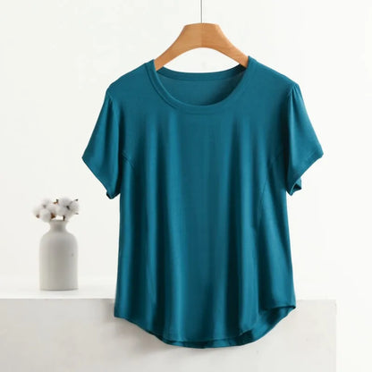 XL to 8XL plus size O-Neck Tshirts Women's basic T-shirt solid color half sleeves summer simple Tee Tops Bottoming Tees all mat