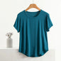 XL to 8XL plus size O-Neck Tshirts Women's basic T-shirt solid color half sleeves summer simple Tee Tops Bottoming Tees all mat