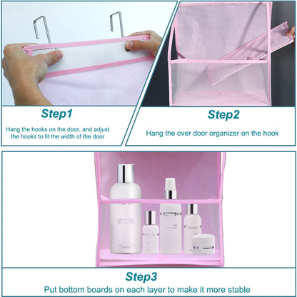 4/6-Tier Hanging Storage Bag Foldable Organizer Over-The-Door Holder For Hair Accessories Snacks Toys Clothes Storage Holder