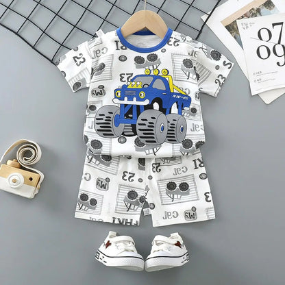 Fashion New Children Sets 6m-6y Toddler Costume Summer Blouse + Shorts Set For Kids Clothing Baby Girls T-shirt Outfit