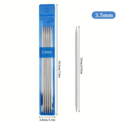 10pc/35pcs/65pcs Stainless Steel Knitting Needles Knitting supplies DIY Handmade Craft Yarn Knitting Tool For Mom Size 1.5mm-5mm