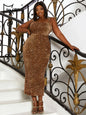 Missord Grey Sequin Midi Plus Size Wedding Party Dress Elegant Women Wide Strap Bodycon Large Size Evening Dresses Prom Gown