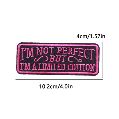 Letter Embroidered Patch Cartoon/Personality Letter Slogan Patch Iron On Patches For Clothing thermoadhesive Patches Sew Badges