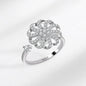 Fidget Spinner Ring Anxiety for Women Multiple Crystal Flower Eye Butterfly Animal Ring Rotate Anti Stress Wedding Jewerly